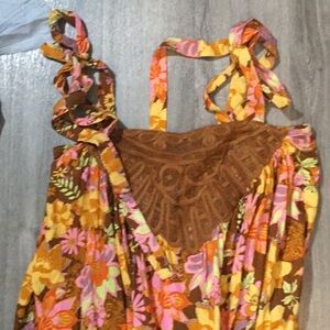 FREE PEOPLE FLORL TUNIC TOP